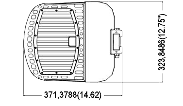 LED Flood Light 100W 15381 Lumens drawing