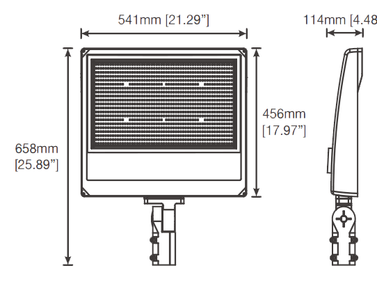 LED Flood Light 240/350/450W 30/40/50K Tunable drawing
