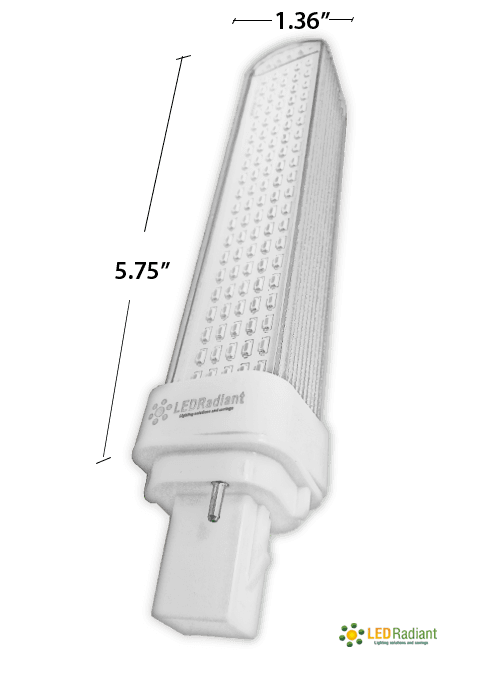 10W PL LED Bulb lamp 1000Lm 2700K Edison IP40 UL. Direct Line (Remove Ballast) drawing