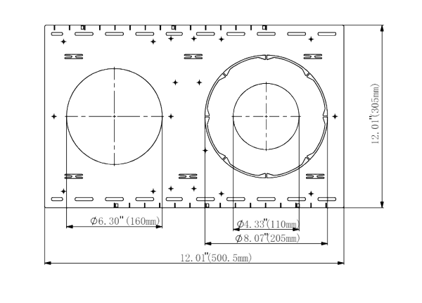 Construction Plate for Stud/Joist Mounting 4"/6"/8" drawing