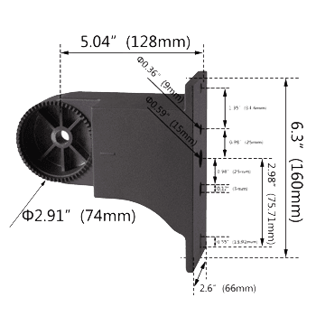 LED Flood Light Mounting Direct Arm for FUW drawing