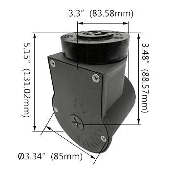 LED Flood Light Photocell Assembly for FUW drawing