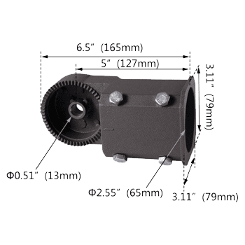 LED Flood Light Mounting Slipfitter for FUW drawing