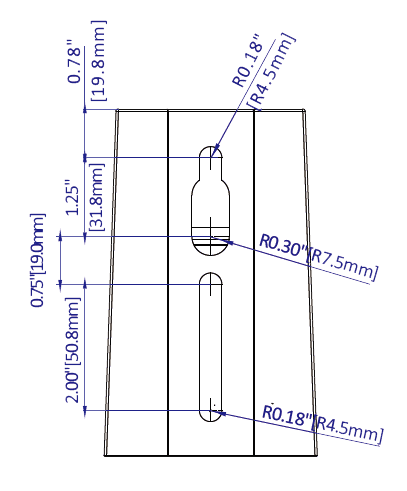 Direct Mount to Square or Round Pole for White STX Street Lights drawing