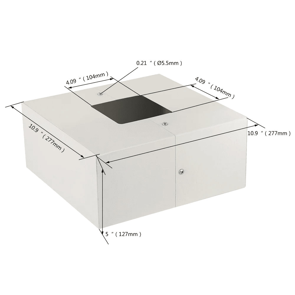 Base Cover Square White For Square Light Pole 4 Inch (sold with poles only) drawing