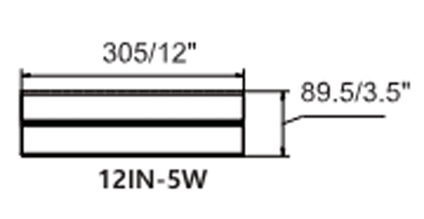 12" Tunable LED Under Cabinet Light: Undermount Kitchen Cabinet 3/4000K drawing