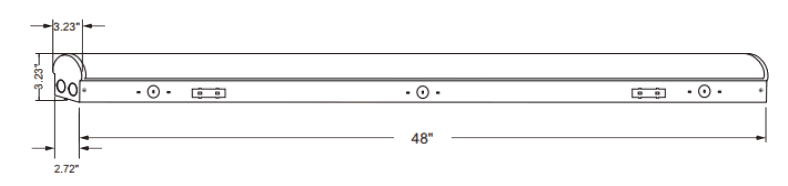 Tunable LED Linear Strip Dimmable - Wattage & CCT adjustable, 5200lm max output drawing