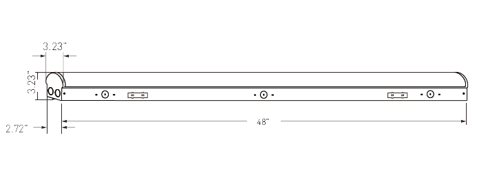 LED Strip Light 4Ft 24W 32W 40W 3500K 4000K 5000K up to 5360 Lumen drawing