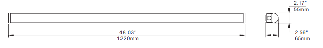 Tunable LED Linear Strip Dimmable - Wattage 24W 36W & CCT adjustable, 4680lm max output drawing