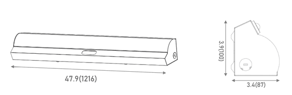 Indoor LED Light for Staircase Selectable Wattage CCT Tunable drawing
