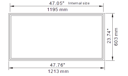 2x4 LED Frame Light 30W 40W or 50W up to 6500Lm 30K 40K 50K Dimmable drawing