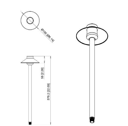 Path Light LED Lamp - Durable & Elegant Pathway Lighting drawing