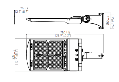 Tennis Court Fixture 300/240/200W 3CCT 45000Lm drawing