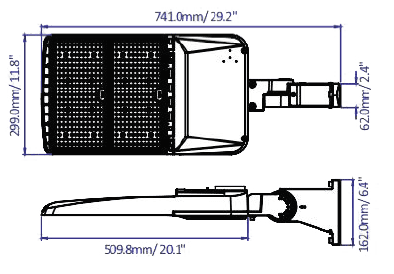 Street Light 240/260/280/310W up to 46500Lm 3000K 4000K 5000K drawing