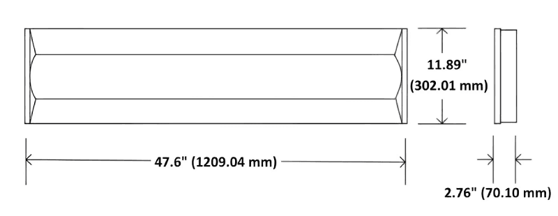LED Troffer 1x4 40/30/25/20/15W - 35/40/50/57/65K - 5000Lm drawing