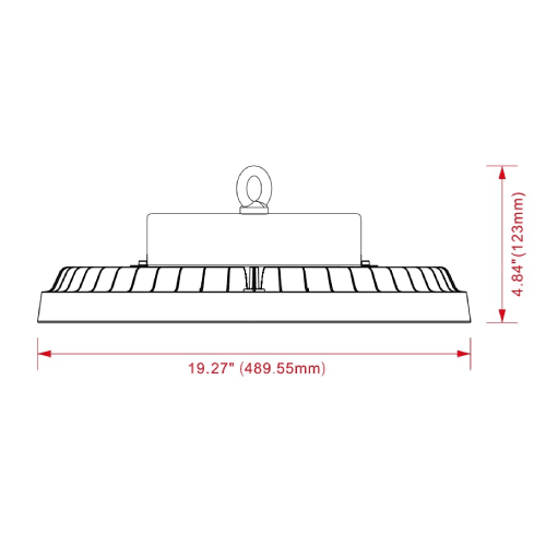 UFO High Bay Led Hangar Lighting 480V 500/400/300W 4000-6500K 75000Lm drawing