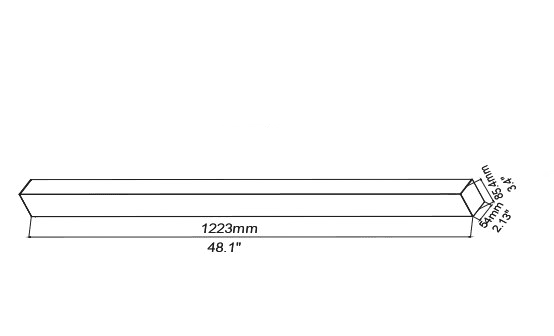 4FT Architecture 40 32 24 20W 5CCT Selectable LED Linear Light drawing