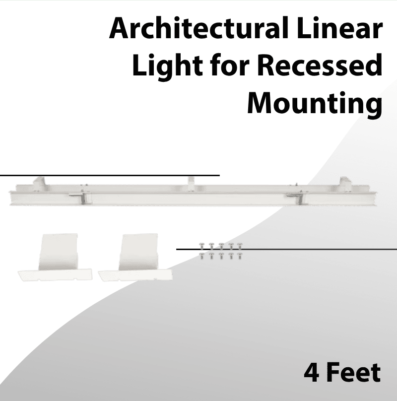 Kit to Mount 4Ft Architectural Linear Light Recessed