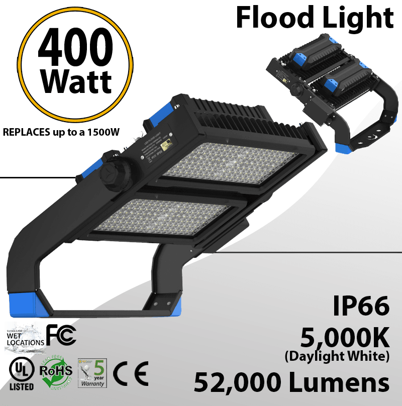400W LED Floodlight 52000 Lm 5000K IP66 CE UL