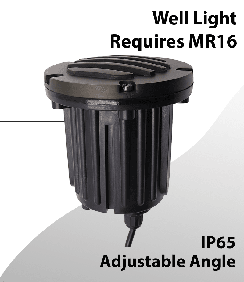 Well Light With Grill and Adjustable Angle MR16 2700K or RGB+2700K