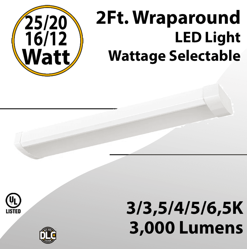 Led 2Ft Wrapround Light Selectable 25/20/16/12W 5CCT 3000Lm