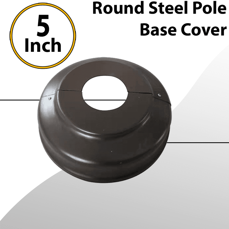 Round Light Pole 5 inch Base Cover Steel Painted (Sold With Poles Only)
