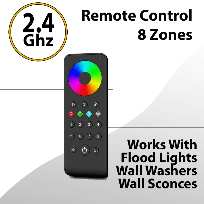 8-Zone RGBW Remote Control for Flood Light, Wall Washer, Wall Sconce