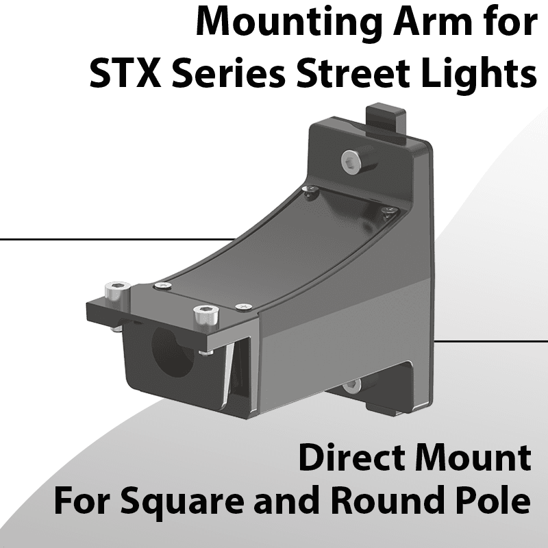 Direct Mount to Square or Round Pole for STX Street Lights