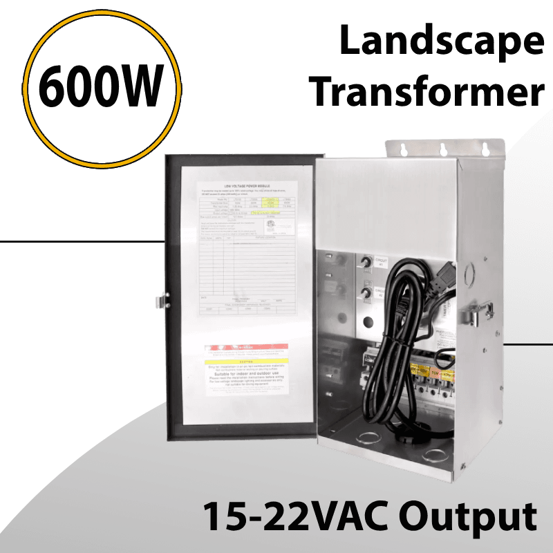 Landscape Transformer 600W 12-22VAC Output