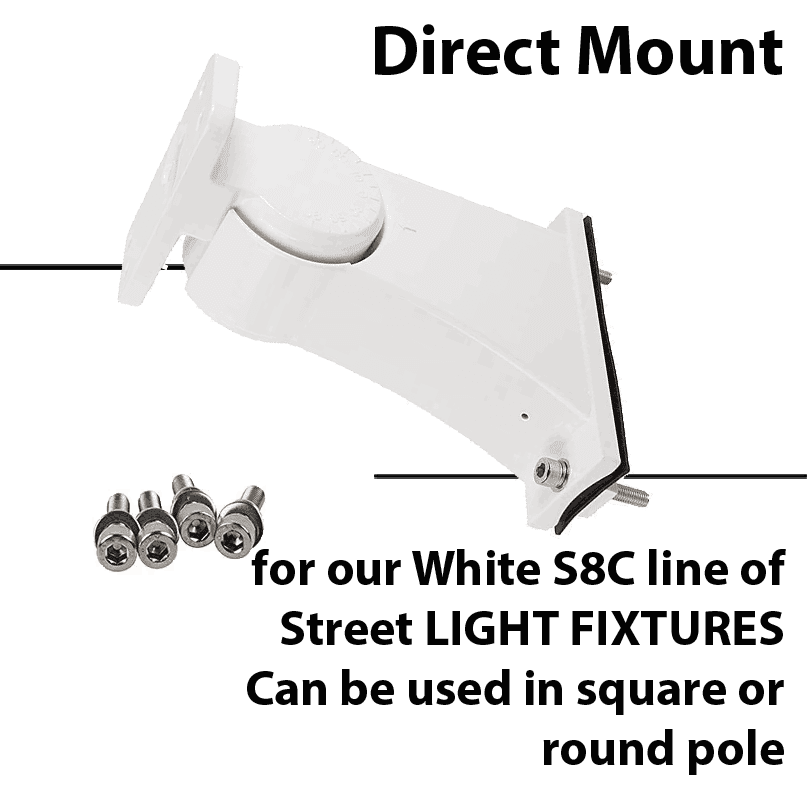 Direct mount for White S8C street light fixtures