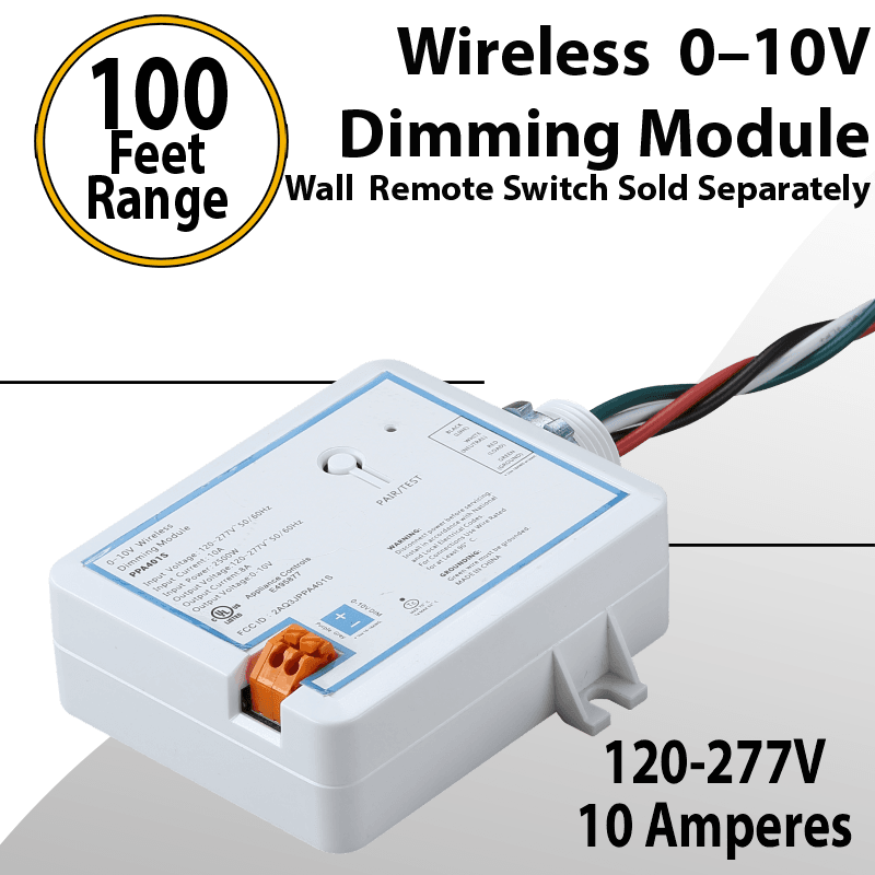 Wireless 0–10V Dimming Control Module” is clearer. Operates with spearate remote control
